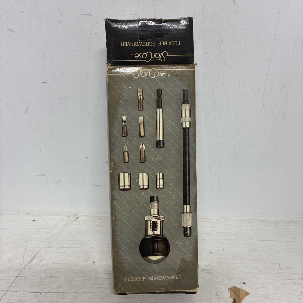 Star case Flexible Screwdriver in original box Circa 1985 Complete 11 Pieces